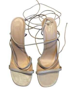 Nude Tie Leg Heels | Size 8M